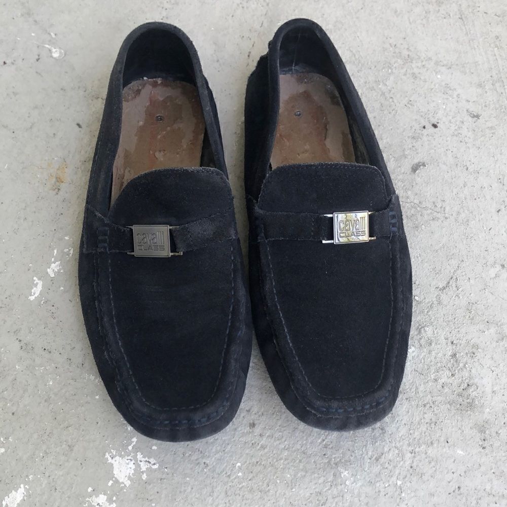 Cavalli Class suede slip ons